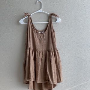 Princess Polly Brown Linen Dress
